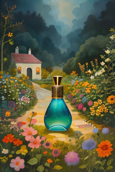 11170-874768781-masterpiece,best quality,_lora_tbh199-_0.7_,illustration,style of Rosina Wachtmeister A bottle of perfume in garden.png